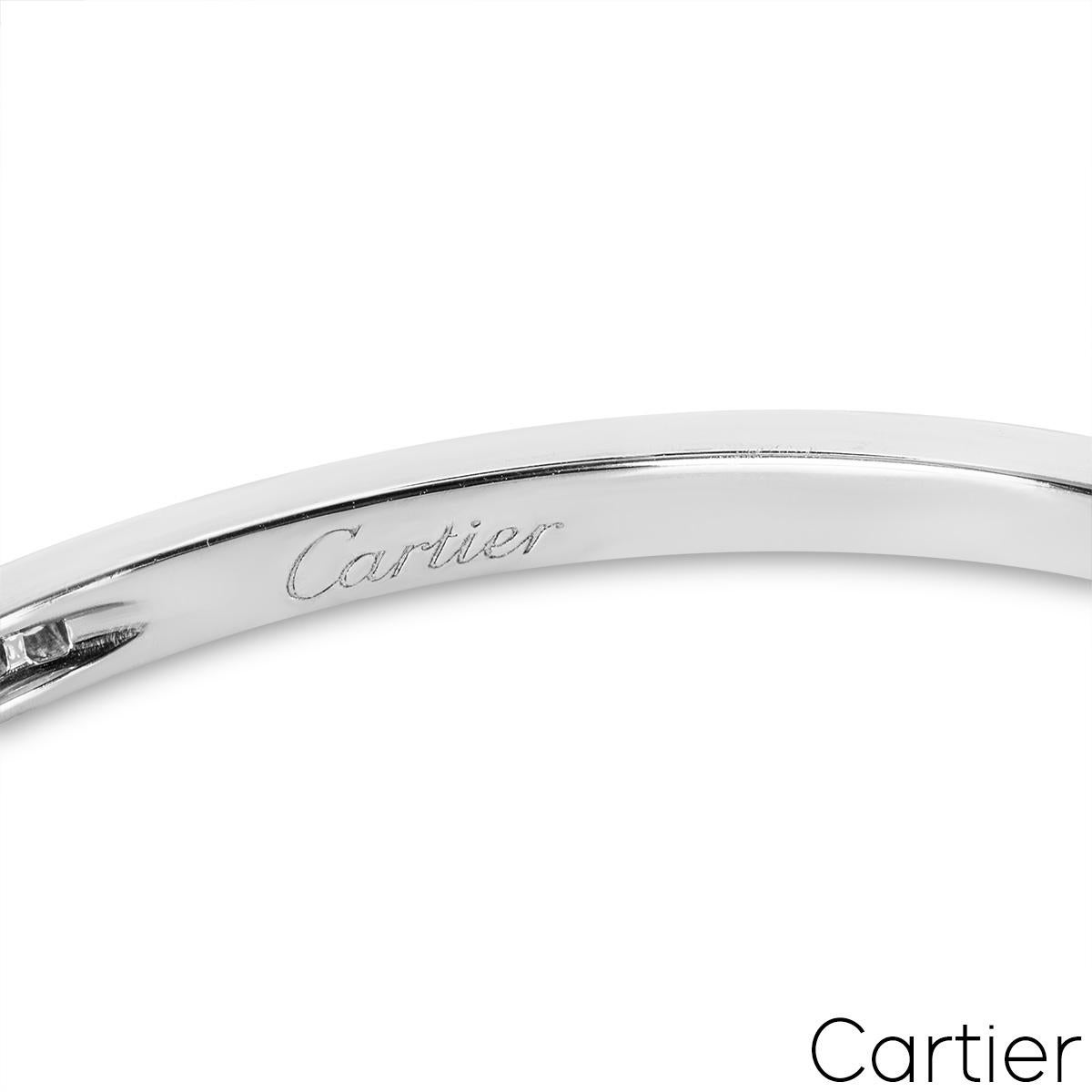 Cartier Bracelet jonc en or blanc et diamants 2,90TDW Pour femmes en vente