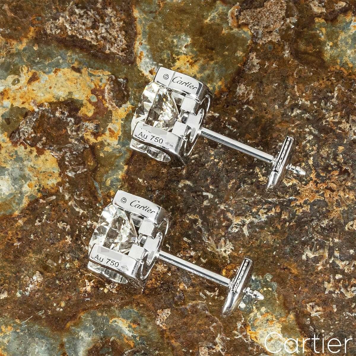 Cartier White Gold Diamond C de Cartier Earrings 2.70ct TDW XXX N8515148 2