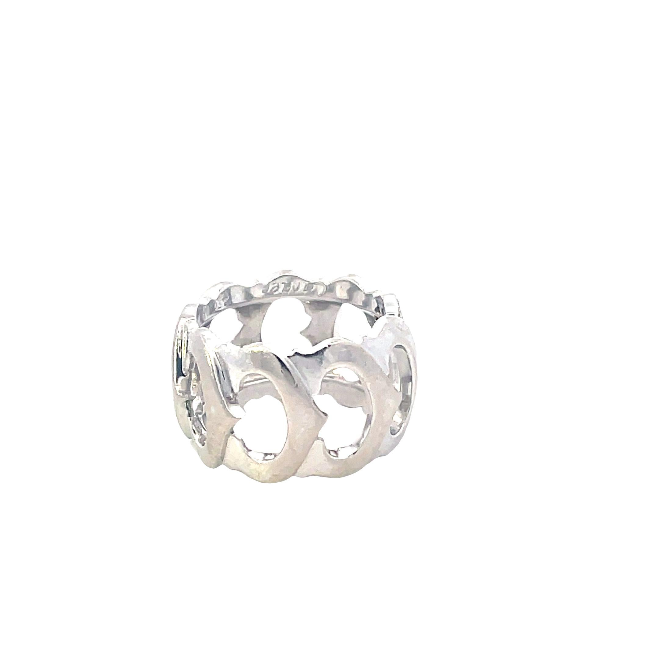 Cartier White Gold Diamond C De Cartier Ring In Excellent Condition For Sale In Milano, IT