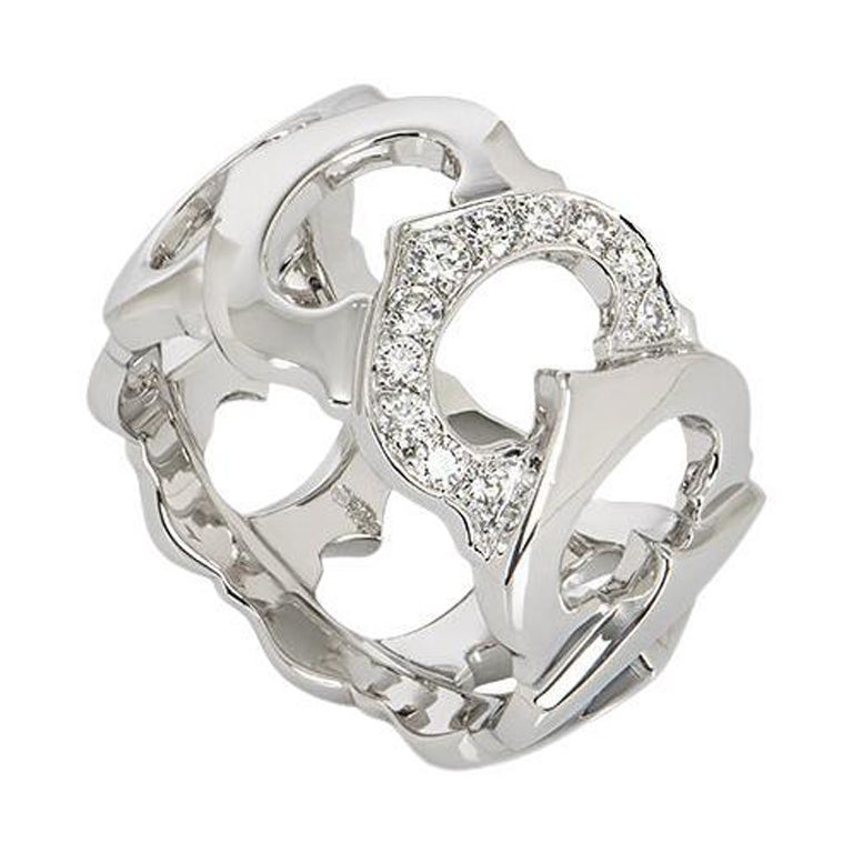 Anillo Cartier C De Cartier Diamante Oro Blanco