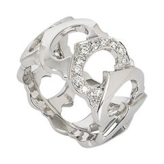 Cartier White Gold Diamond C De Cartier Ring