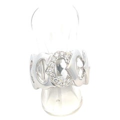 Cartier White Gold Diamond C De Cartier Ring