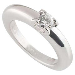 Cartier White Gold Diamond C De Cartier Ring GIA Certified