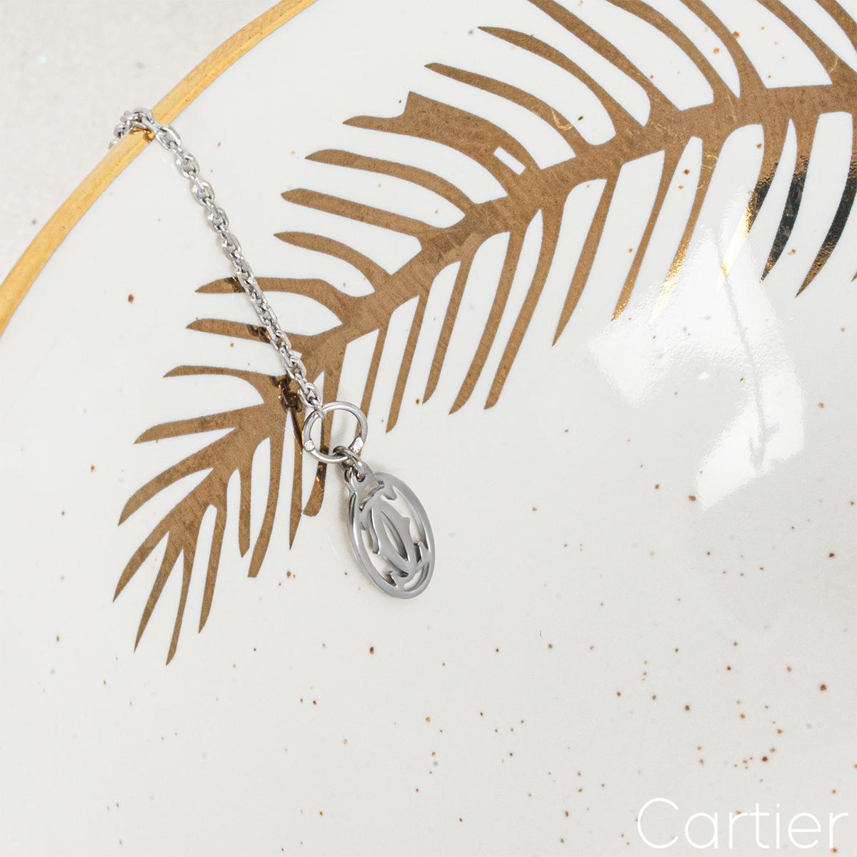 Round Cut Cartier White Gold Diamond D'Amour XS Necklace B7224515