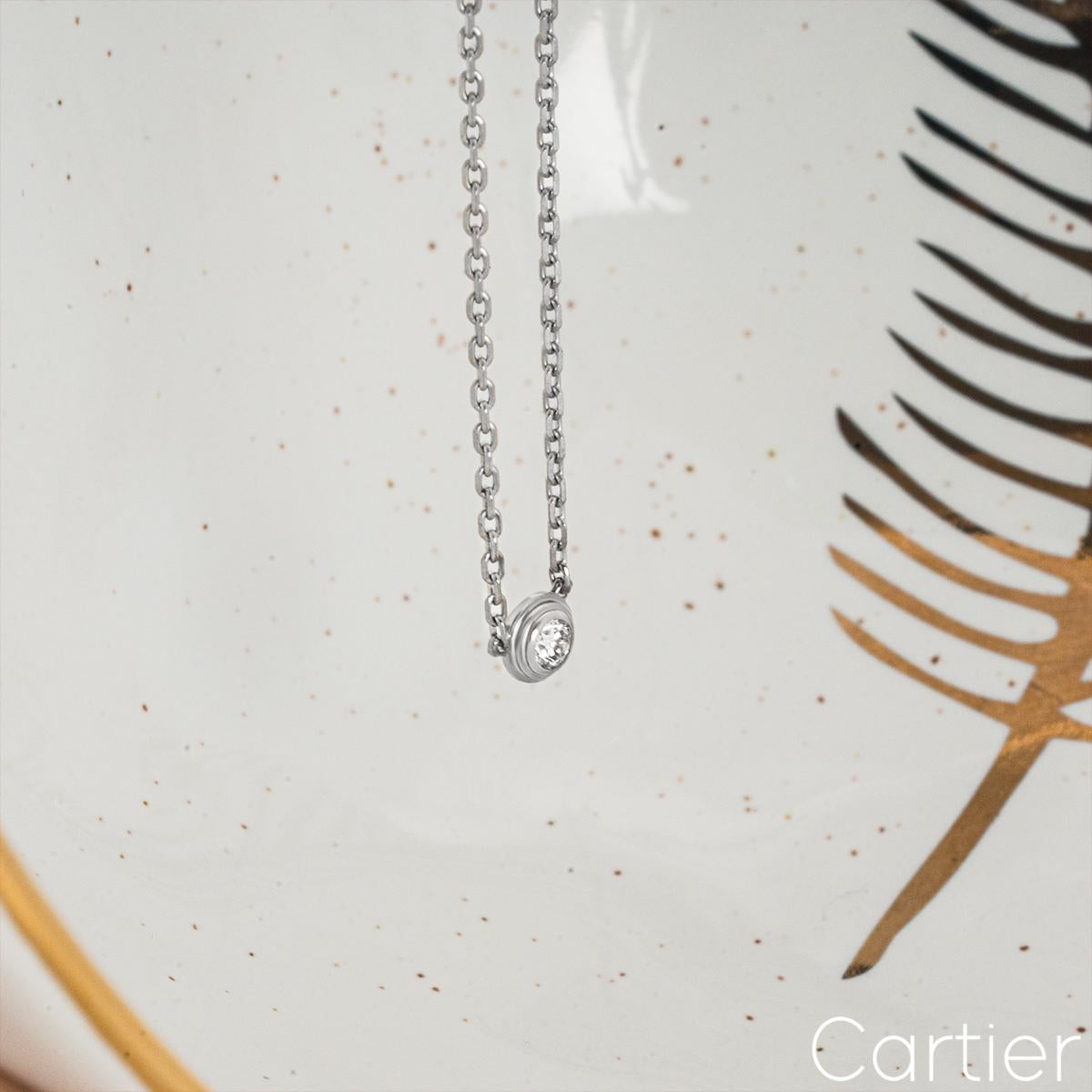Women's Cartier White Gold Diamond D'Amour XS Necklace B7224515