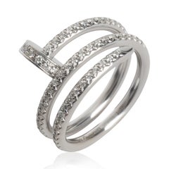 Cartier White Gold Diamond Double Juste Un Clou Ring