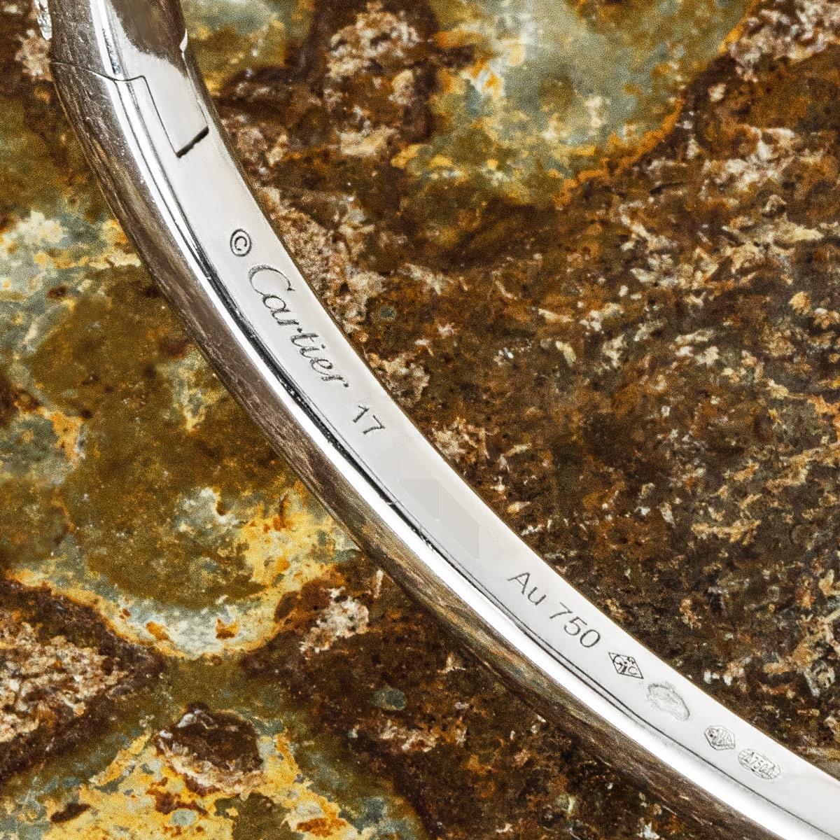 Cartier White Gold Diamond Etincelle Bracelet Size 17 N6710317 1