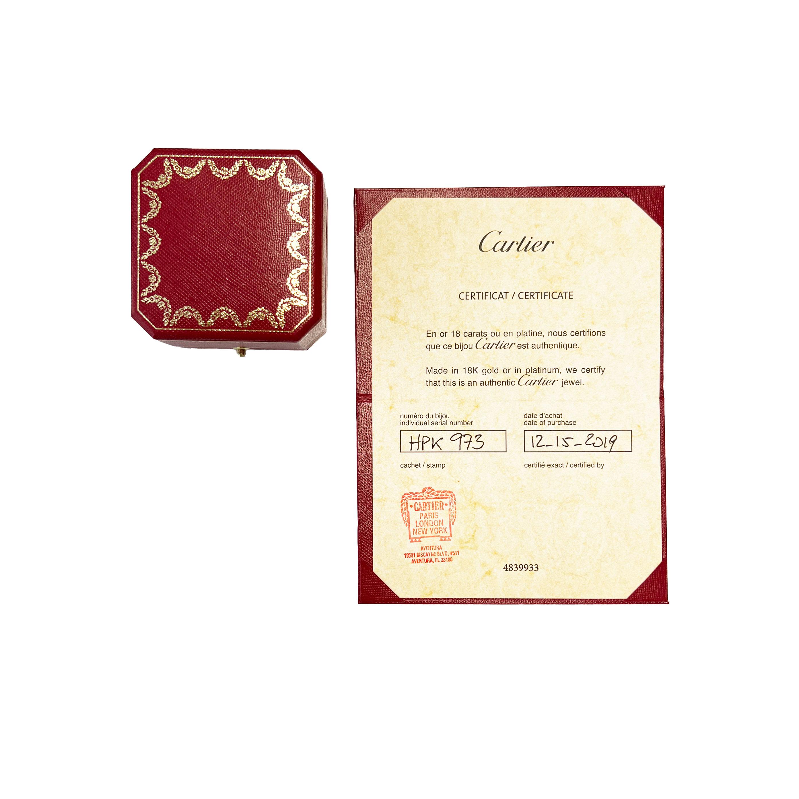 Cartier Weißgold Diamant Etincelle Ewigkeitsring im Zustand „Gut“ im Angebot in New York, NY