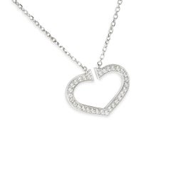 Cartier White Gold Diamond Hearts and Symbols Necklace 0.58ct G+/VS B3040600