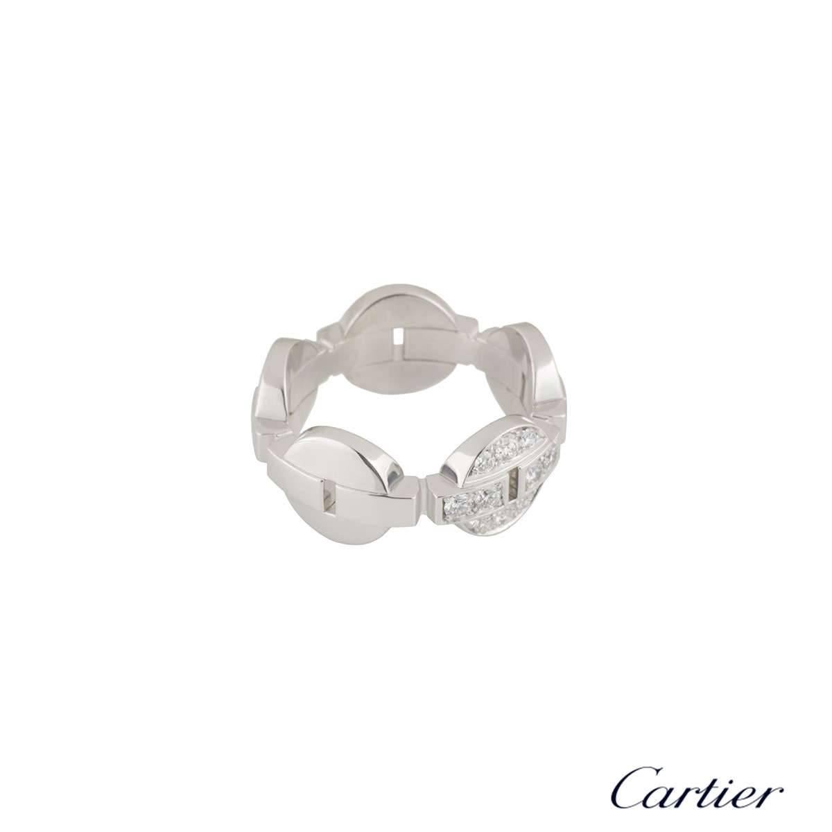 Round Cut Cartier White Gold Diamond Himalia Ring