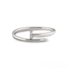 Cartier White Gold Diamond Juste Un Clou Bracelet Size 15 B6048715
