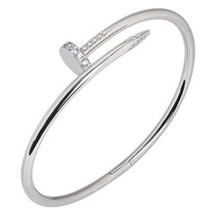 Cartier White Gold Diamond Juste Un Clou Bracelet Size 15 B6048715