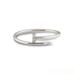Cartier White Gold Diamond Juste Un Clou Bracelet Size 16 B6048716