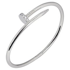 Cartier Weißgold Diamant Juste Un Clou Armband Größe 19 B6048719