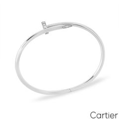 Cartier White Gold Diamond Juste Un Clou Bracelet Size 20 B6048720