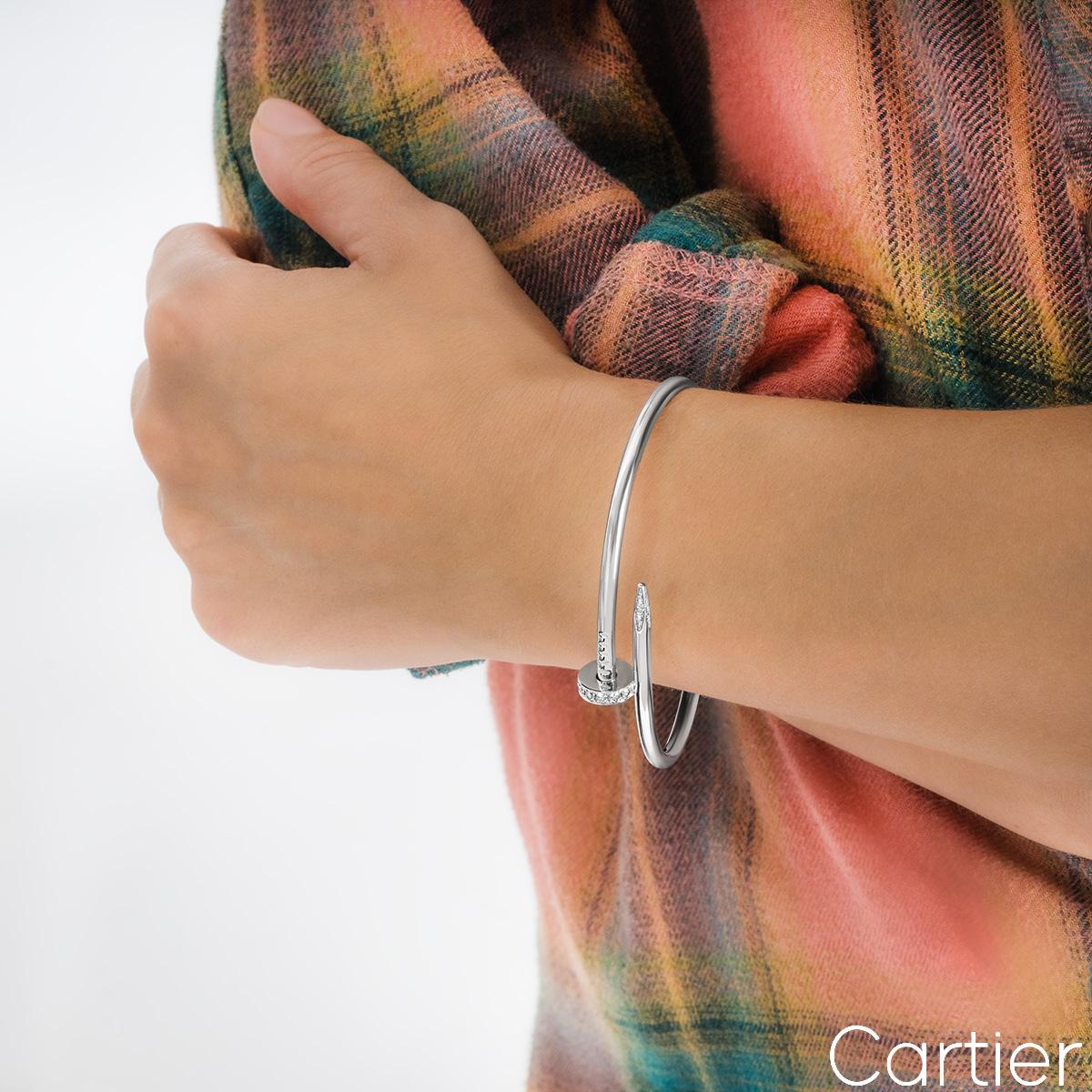 Cartier Bracelet Juste Un Clou en or blanc et diamants taille 20 B6048720 Unisexe en vente