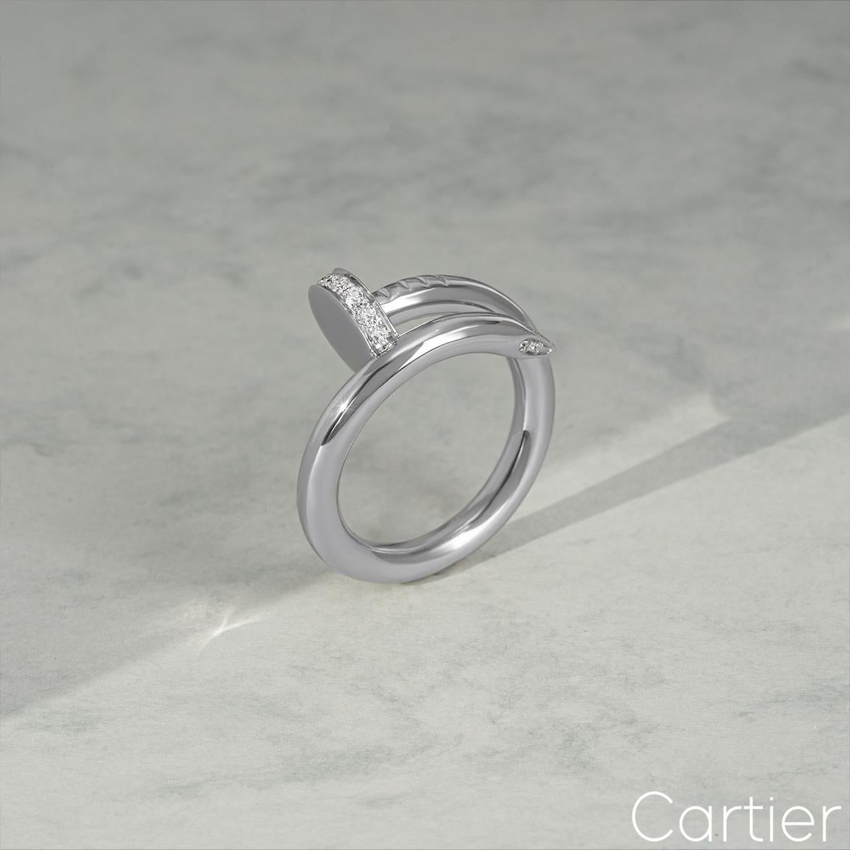 Cartier White Gold Diamond Juste Un Clou Ring B4092700 For Sale 2
