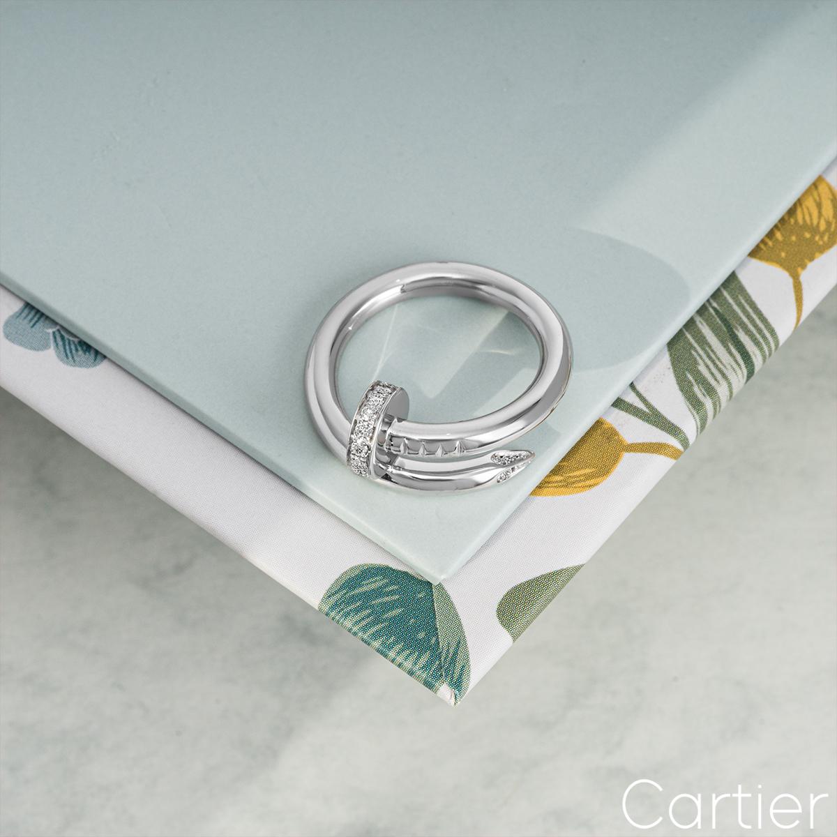 Cartier White Gold Diamond Juste Un Clou Ring B4092700 For Sale 3
