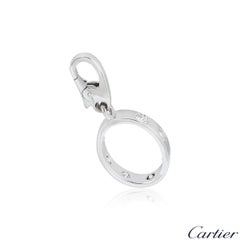 Cartier White Gold Diamond Love Charm .30 Carat