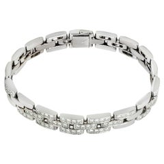 Cartier Bracelet panthère maillon en or blanc et diamants N6025200