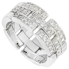 Anillo Cartier Maillon Panthere Oro Blanco Diamante Talla 55 B4127200