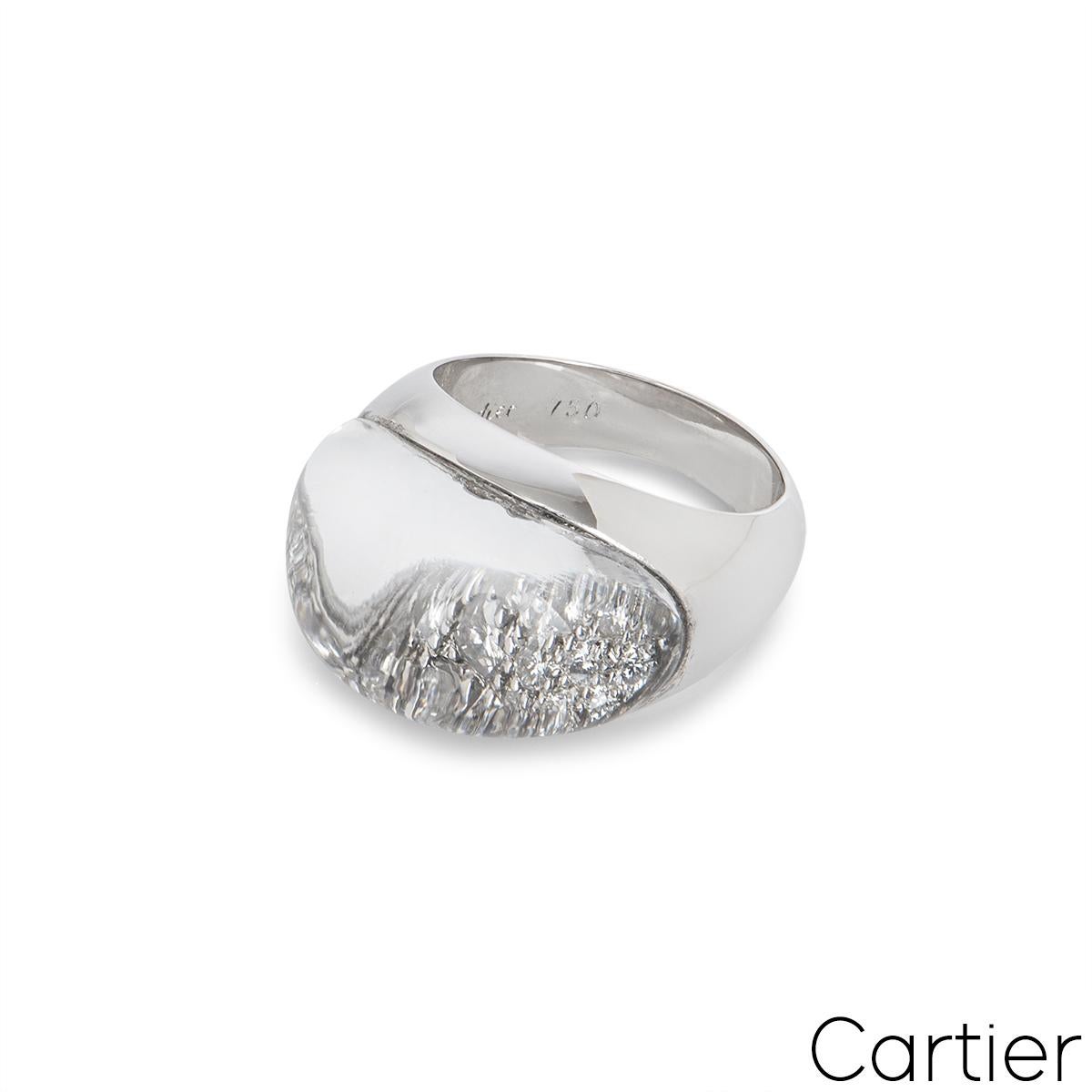 Round Cut Cartier White Gold Diamond Myst De Cartier Ring