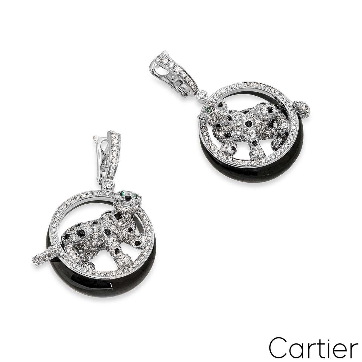 Cartier White Gold Diamond Panthère De Cartier Earrings N8503700 In Excellent Condition In Mayfair, London, London