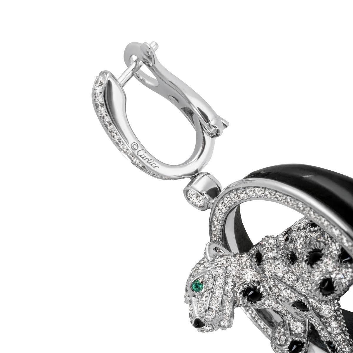 Cartier White Gold Diamond Panthère De Cartier Earrings N8503700 2