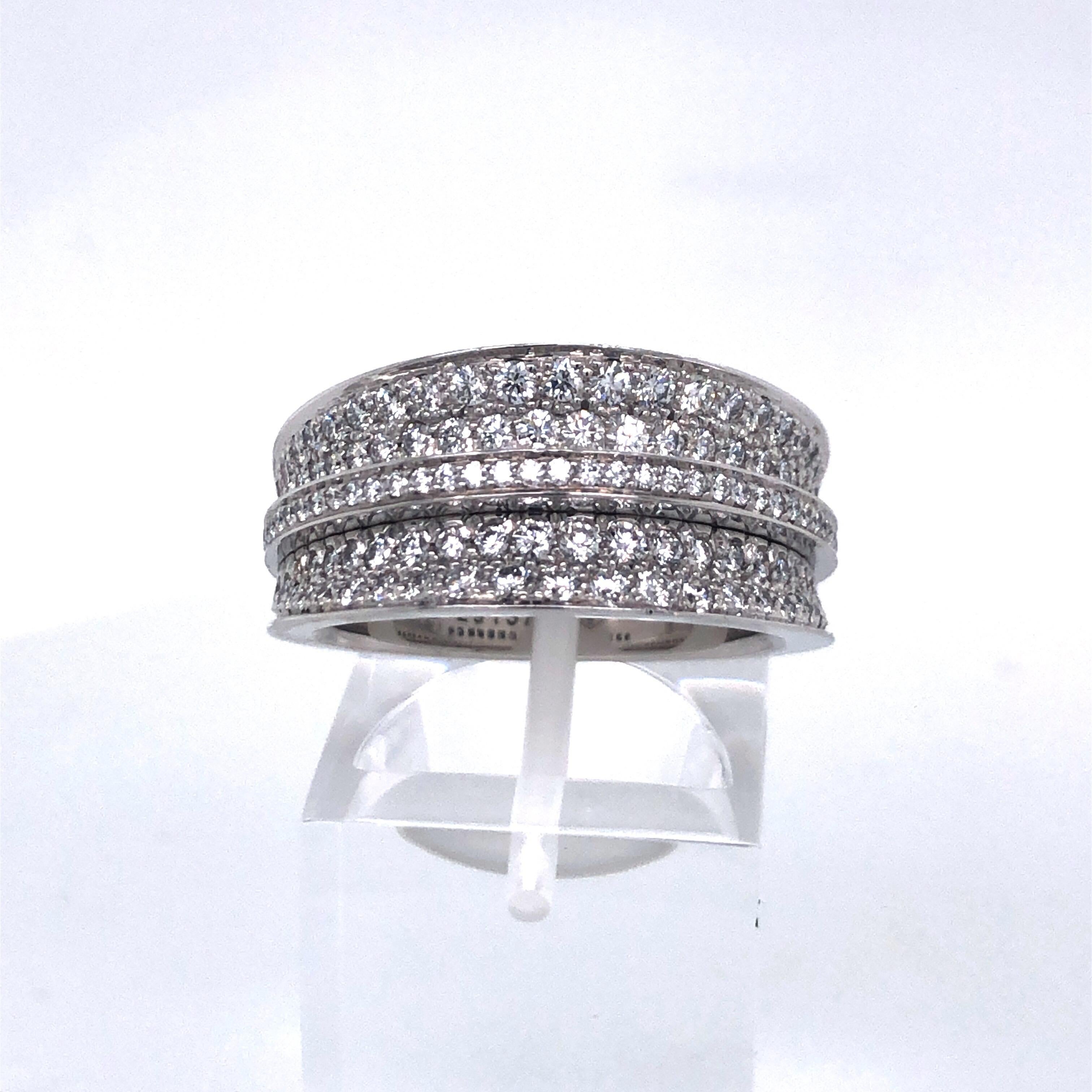 Cartier White Gold Diamond Pave Ring For Sale 1