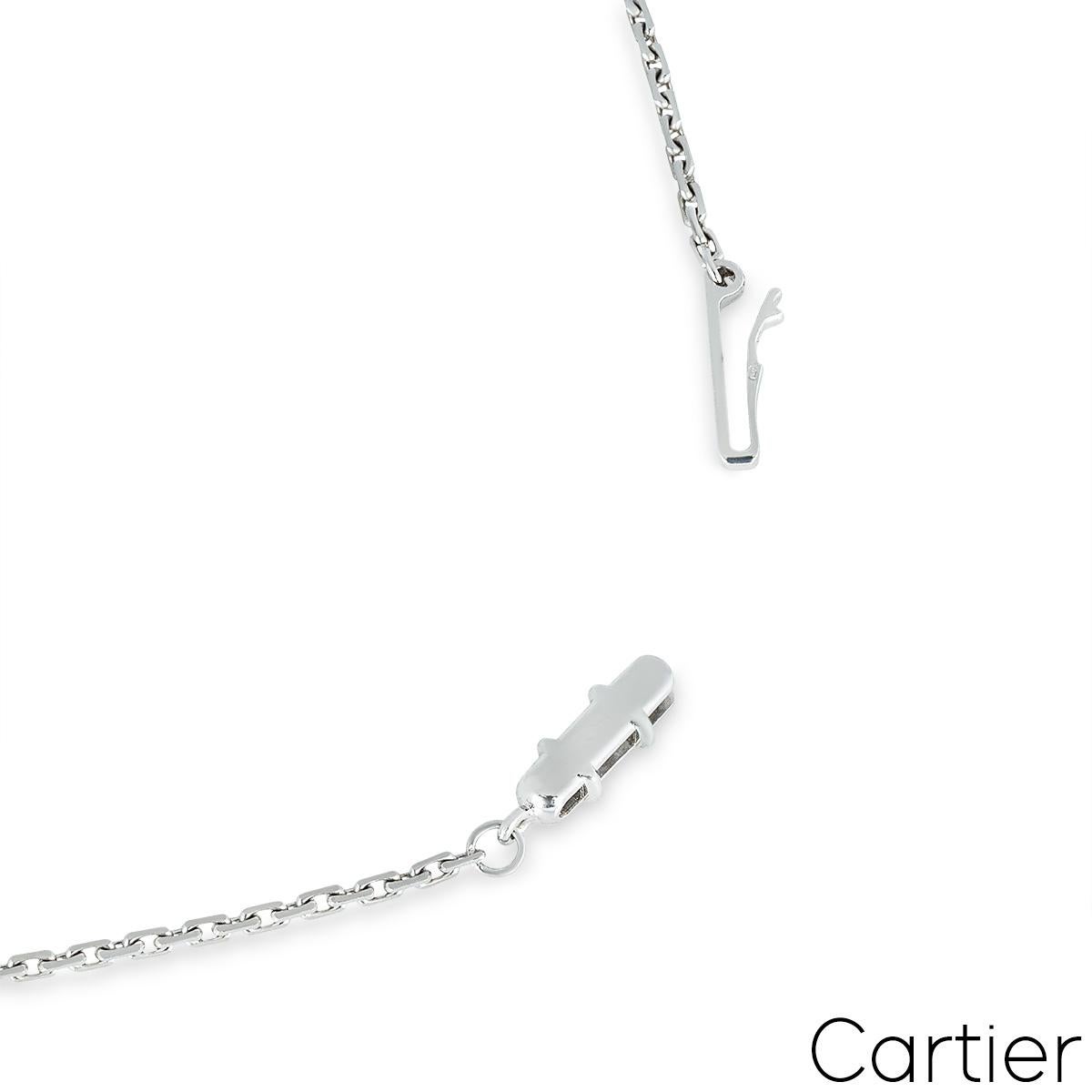 Cartier White Gold Diamond Paved Love Necklace B7058000 In Excellent Condition For Sale In London, GB