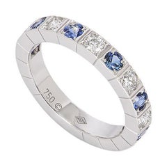 Cartier White Gold Diamond & Sapphire Lanieres Ring