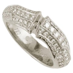 Cartier White Gold Diamond Set Bamboo Ring