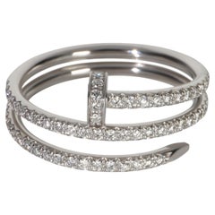 Cartier White Gold Diamond Small Model Double Juste Un Clou Ring