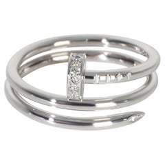 Cartier Juste Un Clou Doppelring, kleines Modell, aus Weißgold mit Diamanten