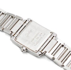 Cartier White Gold Diamond Tank Francaise Wrist Watch