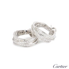 Cartier Cartier Weißgold Diamant Trinity-Ohrringe