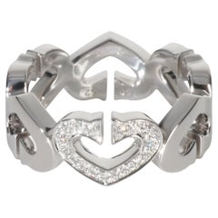 Cartier White Gold Diamond Vintage C de Cartier Ring