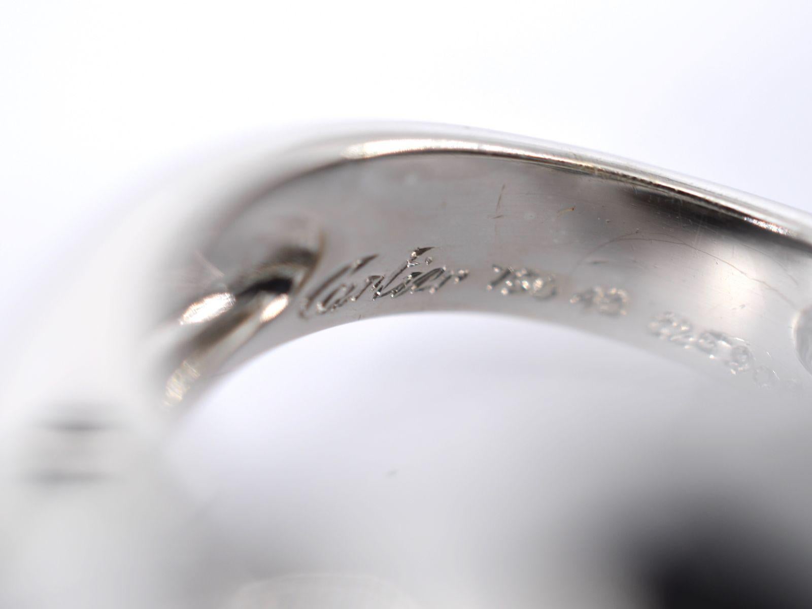 Cartier - White Gold Dolphin Ring with Emerald Eyes 1