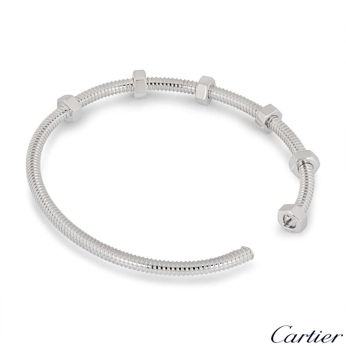 Cartier White Gold Ecrou De Cartier Bracelet B6049616
