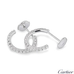 Cartier White Gold Etincelle Diamond Hoop Earrings B8301226