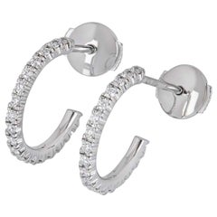 Cartier White Gold Etincelle Diamond Hoop Earrings B8301226