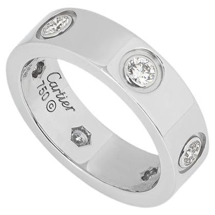 Cartier Anillo Amor Diamante Completo Oro Blanco Talla 51 B4026000