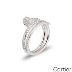 Cartier White Gold Full Pave Diamond Juste Un Clou Ring B4211100