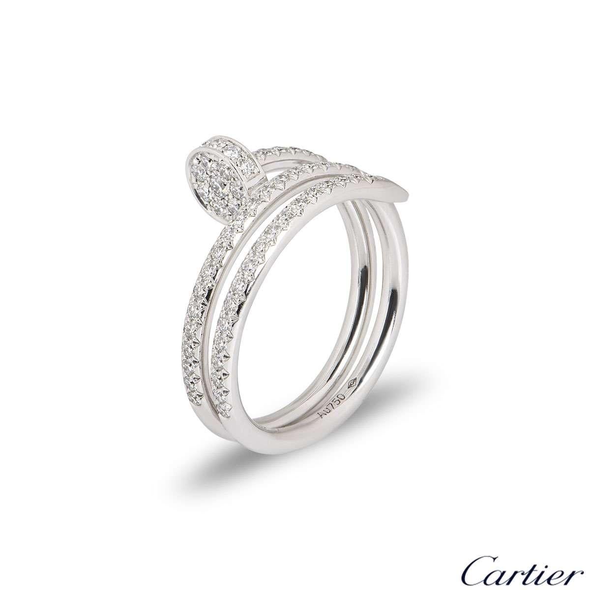 cartier nail ring white gold