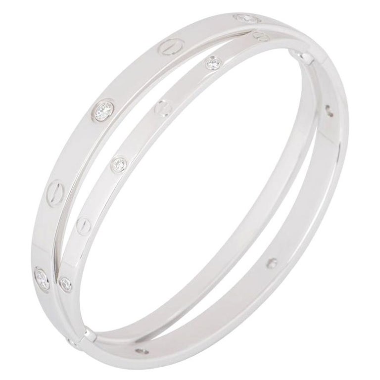 Cartier White Gold Love Bangle Bracelet • Watson & Son, Inc.