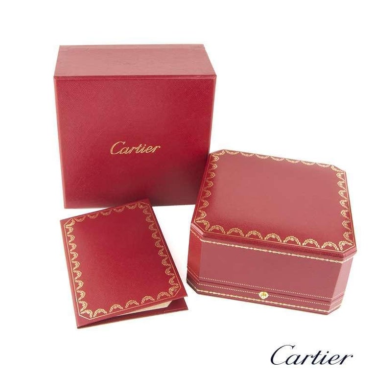 Women's Cartier White Gold Half Diamond Double Love Bracelet N6709517