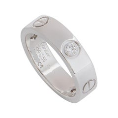 Cartier White Gold Half Diamond Love Ring