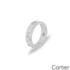 Cartier Weißgold Halbdiamant Love Ring Größe 56 B4032500