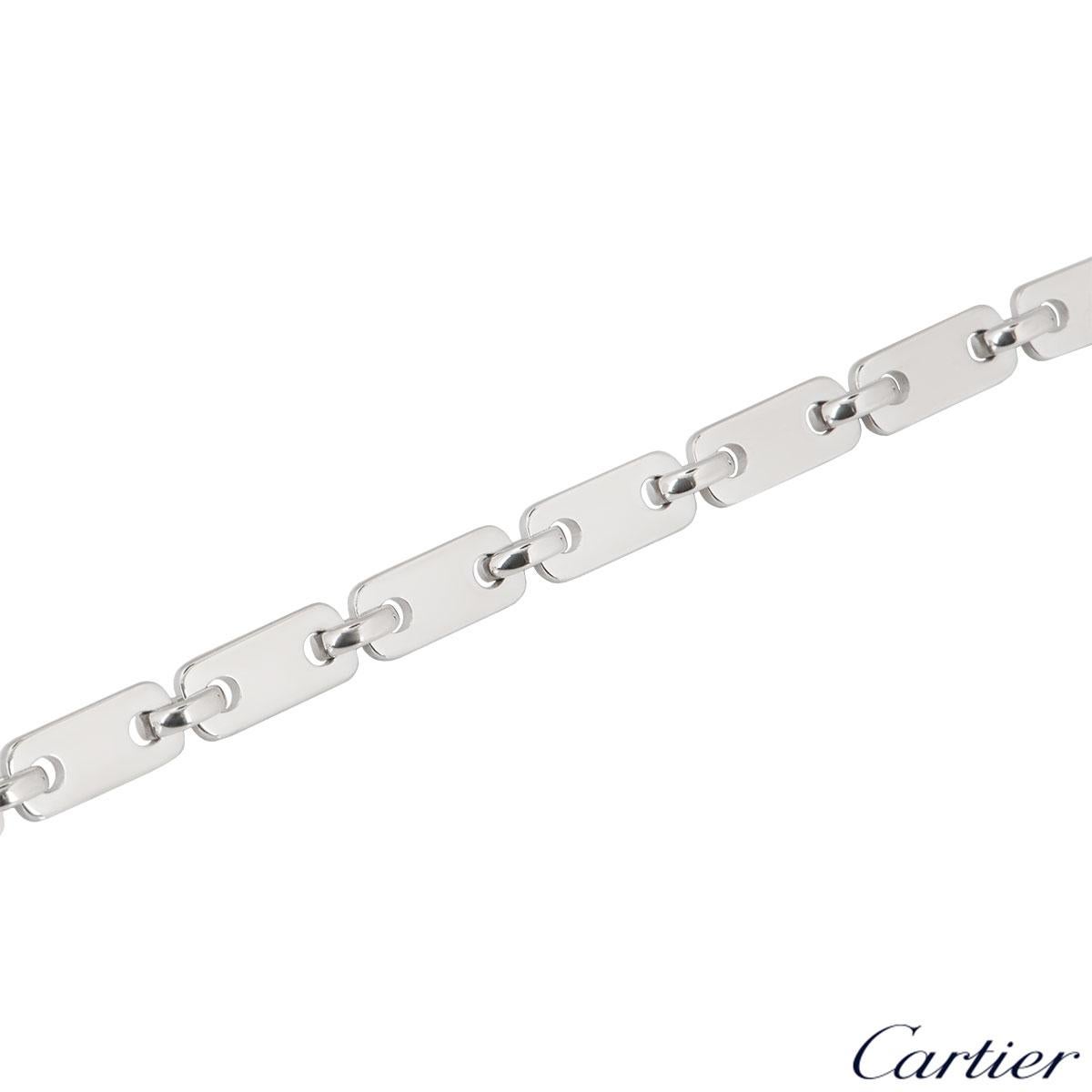 Cartier White Gold Heart Key Link Bracelet In Excellent Condition In London, GB