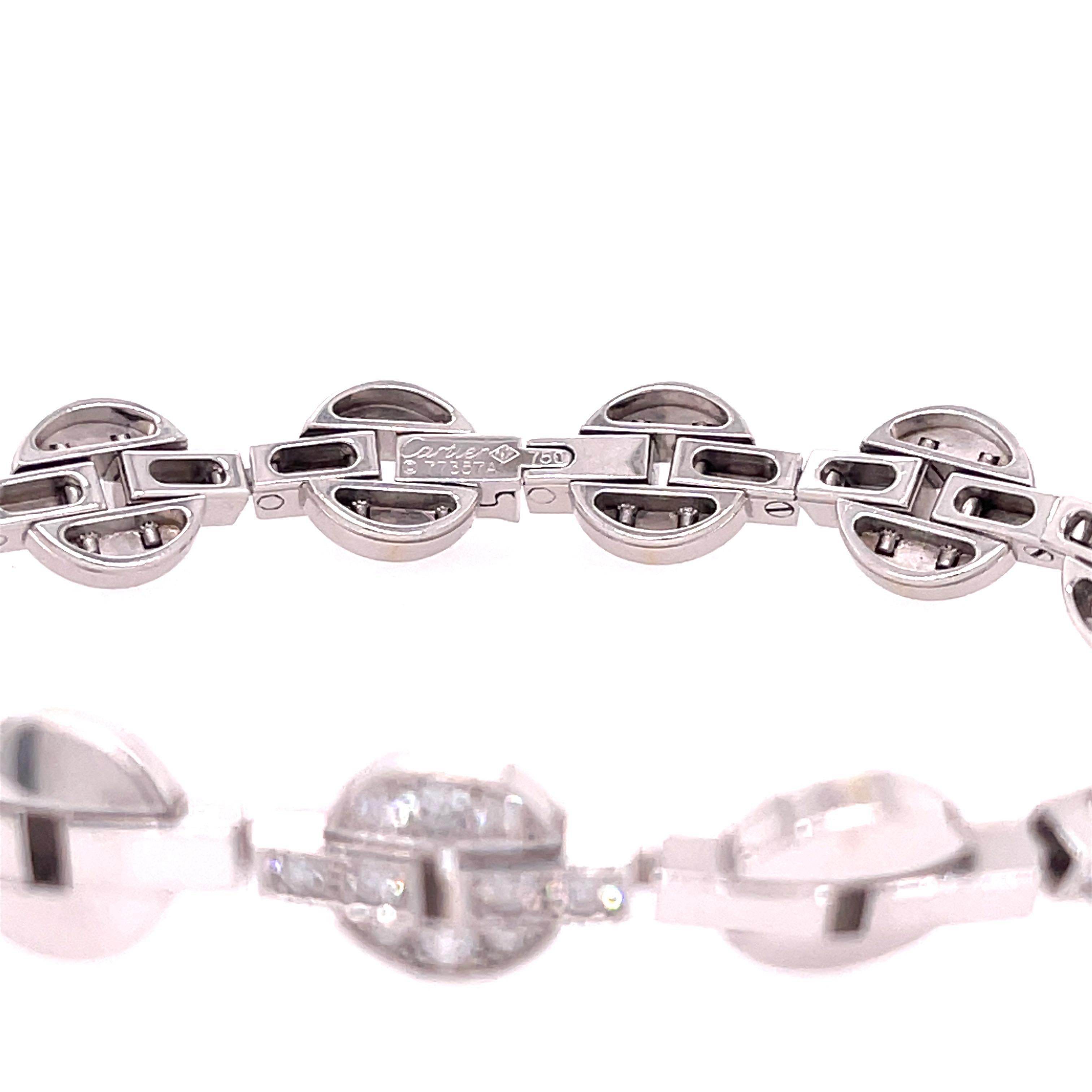 Modern Cartier White Gold Himalia Diamond Bracelet